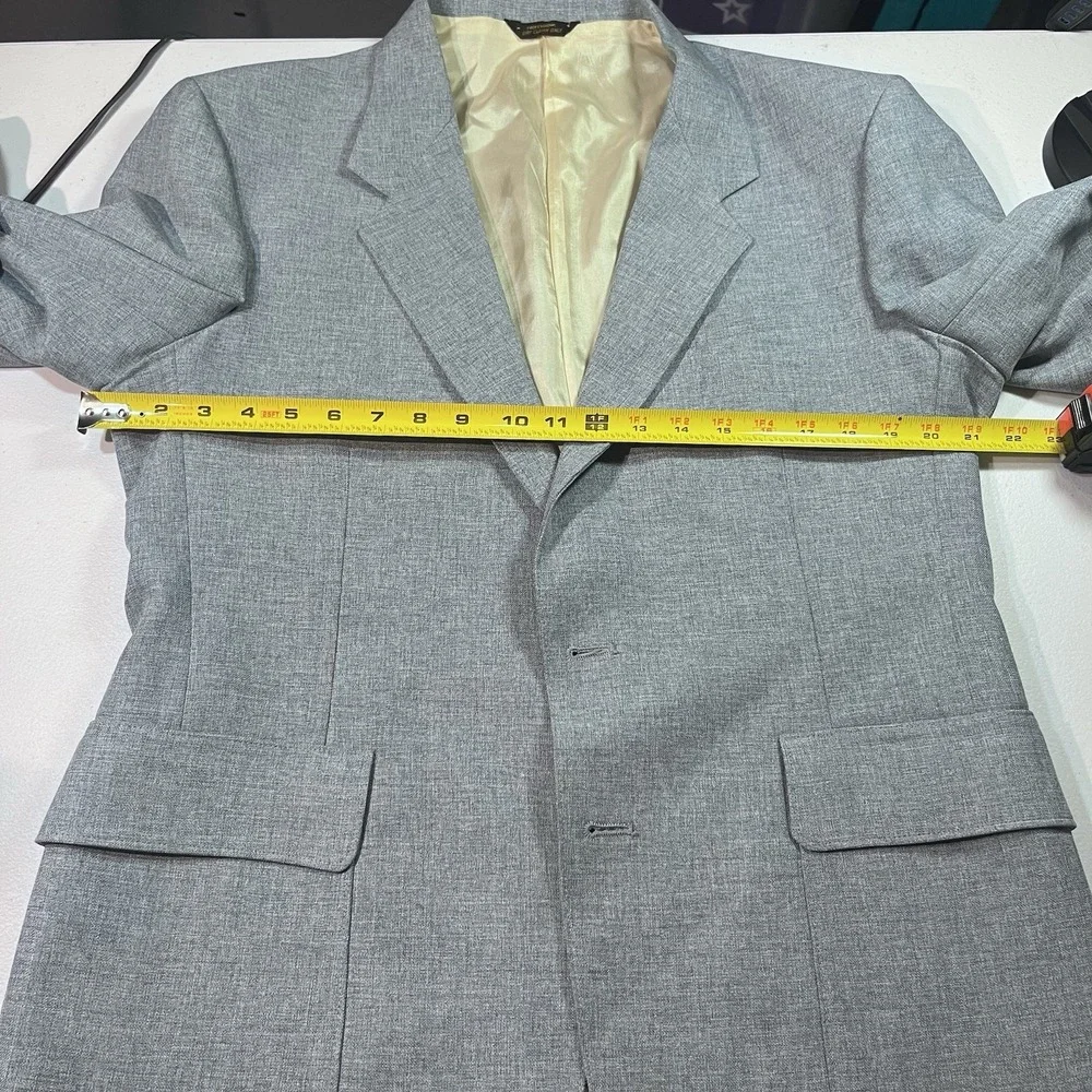 VTG Levi's Men's Action Suit Sport Coat Blazer 42R Light Blue Grey‎ 2 Button